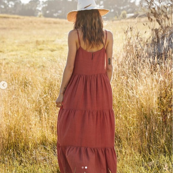 Auguste Demetria Maxi Dress Rust - Picture 5 of 8